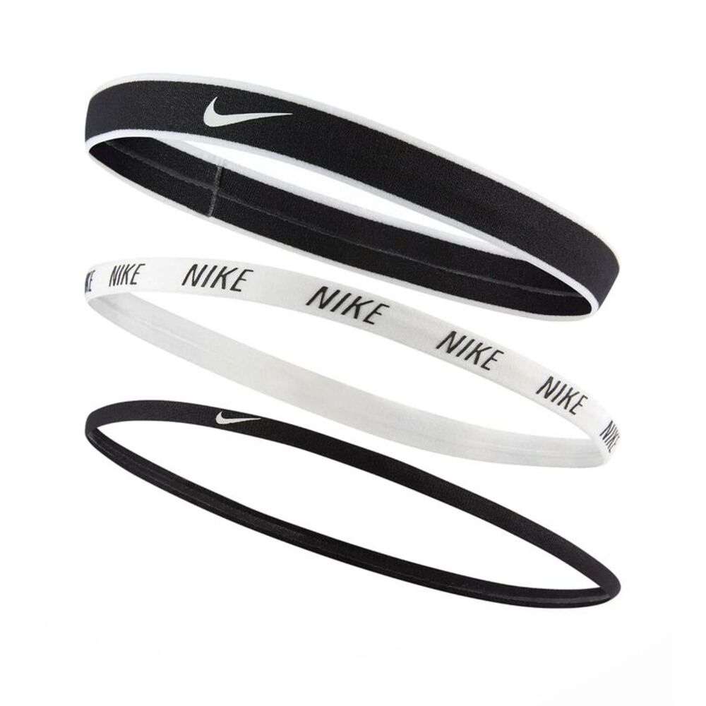 Nike Mixed Width Headbands 3 Pack / Black/White